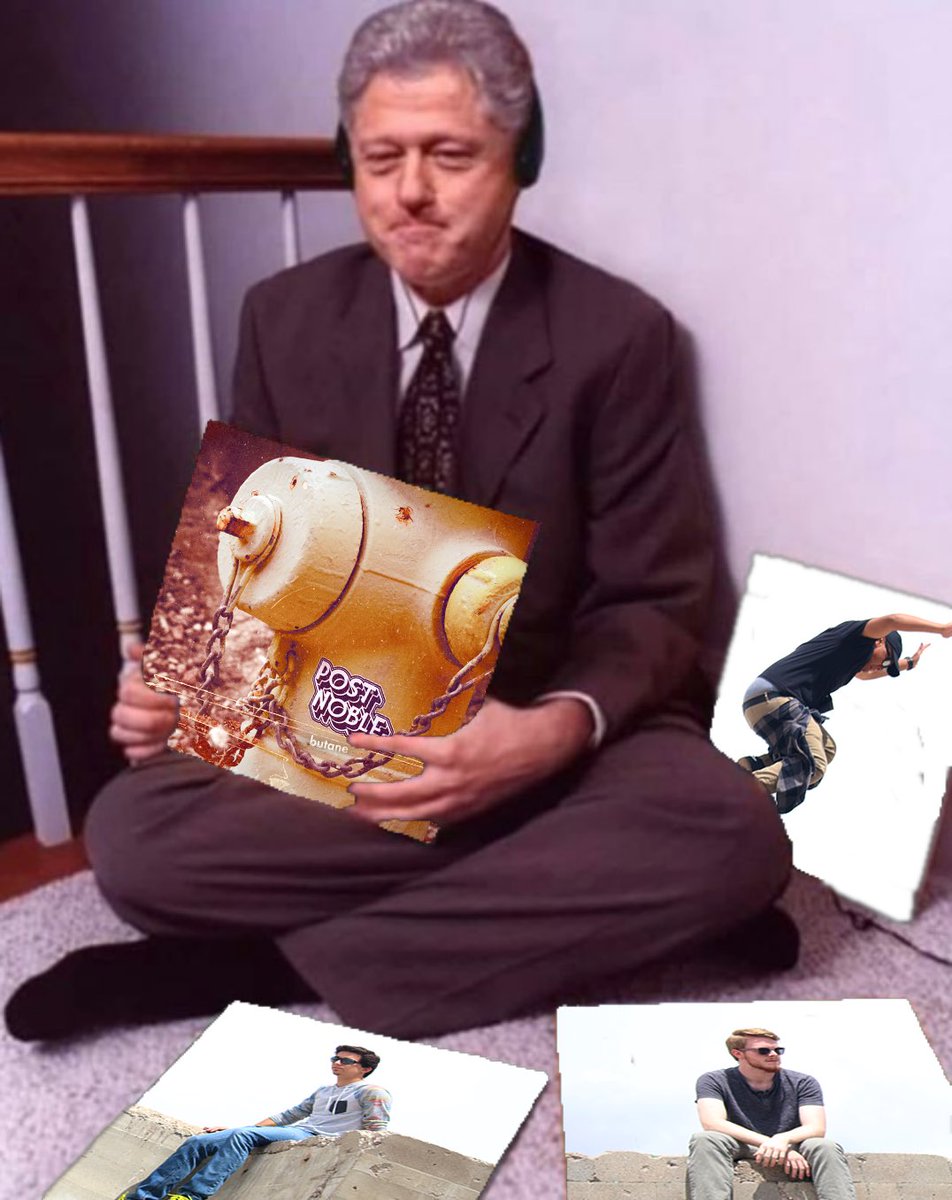 post_noble's tweet photo. we gave Bill Clinton an early copy of our next single but you’ll be able to stream it TOMORROW https://t.co/DjTcBMYtUC