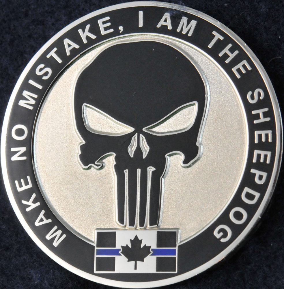 2/ Last month a Toronto cop was ordered to remove a Punisher logo from his uniform. But it turns out this image is common on Challenge Coins and other internal police memorabilia. https://www.thestar.com/news/gta/2020/09/08/toronto-police-officer-ordered-to-remove-punisher-patch-from-uniform.html