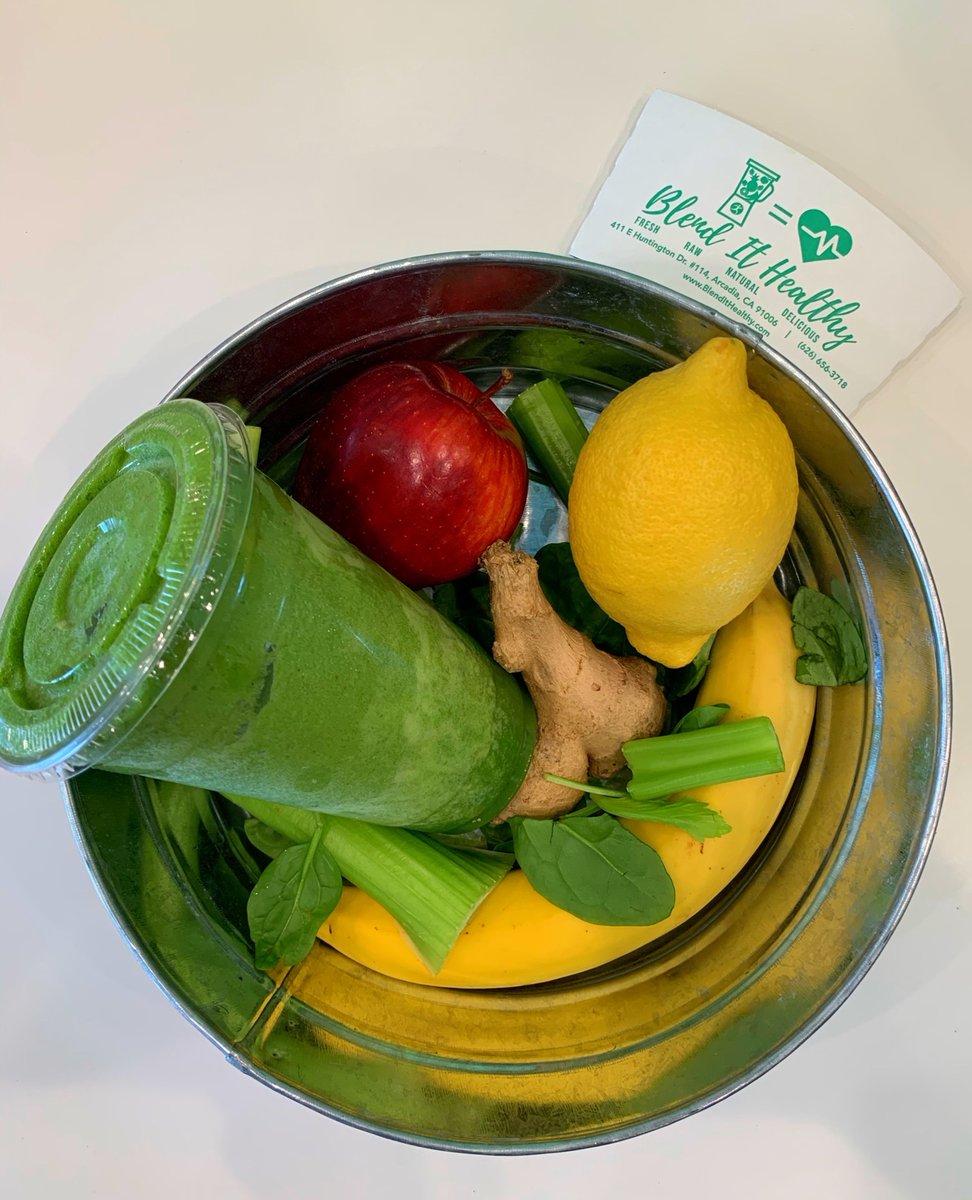 BlendItHealthy's tweet photo. A signature detox beverage filled with a powerful blend of veggies and fruits. The cooling effect from the celery and the added spice from the ginger create a perfect, balanced energy to keep your body running like new. https://t.co/VvZtDyFK8Y