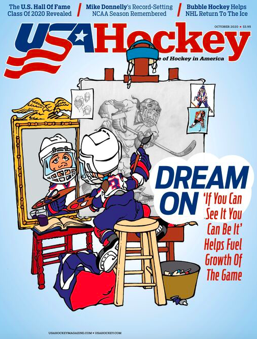 Nellsbells8's tweet photo. 🚨 New Issue Alert 🚨

October @USAHMagazine is out now! 🇺🇸🏒

Featuring: 

• Bubble Hockey Helps @NHL Return to the Ice 
• U.S. Hall of Fame Class of 2020 Revealed 
• @usahockey 2020 Stick Guide 

➕Much more! 

#HockeyIsBack → https://t.co/yBigmGsokp https://t.co/BaVZvqWeDe