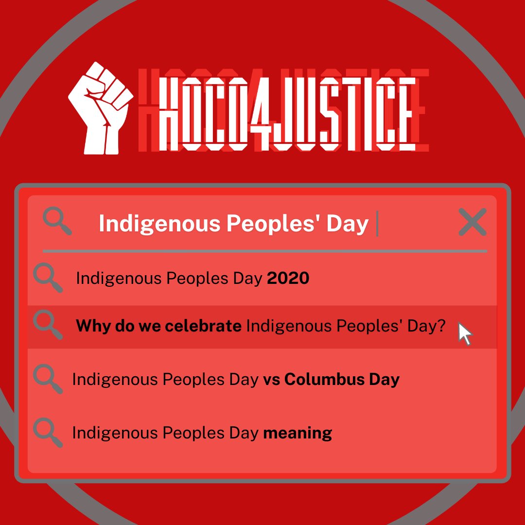 hocoforjustice's tweet photo. Here’s some info on Indigenous Peoples’ Day and where you can donate!: https://t.co/CZAGTWddG9