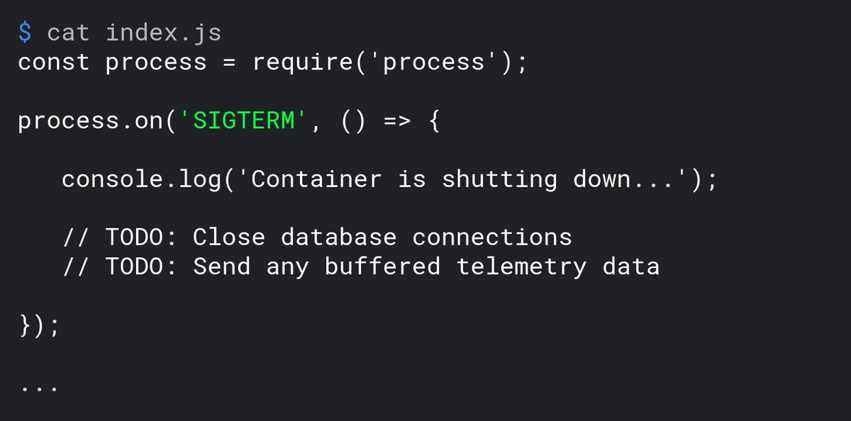  Cloud Run now sends a SIGTERM signal before a container instance is shut down. If handled, CPU is allocated for 10s maxThis allows for graceful instance termination, giving your code some time to close any database connection or send some last telemetry data.