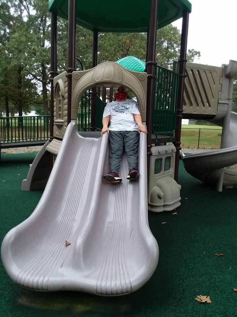 leslie_gatlin's tweet photo. My 20yo bonus-son is severely autistic and lives in a facility about 40 miles away. They've been on lockdown since March, but they sent us pics. 😍
#sopresh https://t.co/R0PvxlLTht