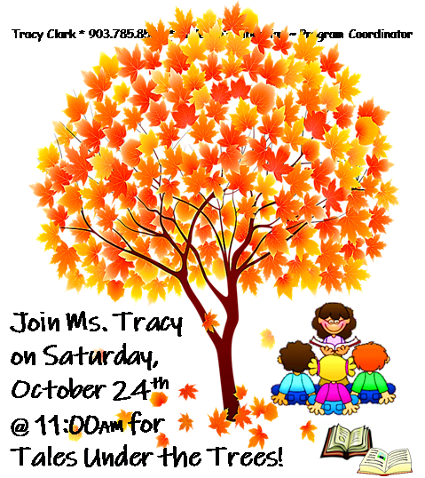 ParisTXLibrary's tweet image. This 30-minute story time class held outside, under the trees, on our very own library deck (below library’s stairway, Market Square side).  ages 3 – 6 but all ages are welcome!  We ask that attendees enjoy the class while being mindful of social distancing.