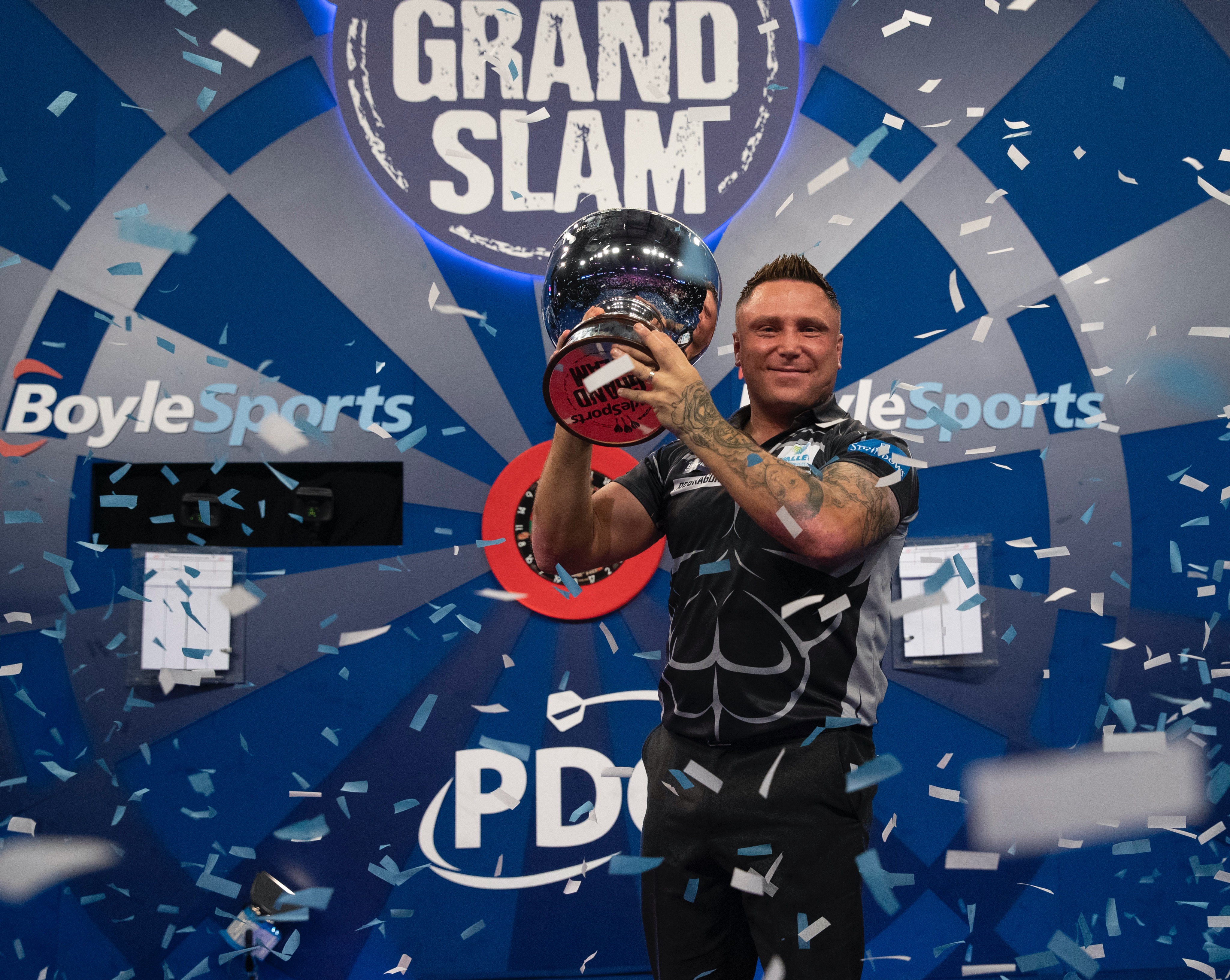 PDC Darts on Twitter: "Gerwyn Price 🤝 Boylesports 2019 @BoyleSports Slam Champion 2020 @BoyleSports World Grand He loves that blue stage 🔵 https://t.co/iZPb4ohcPt" / Twitter