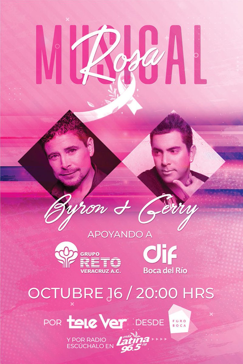 Este viernes estaré conduciendo #musicalrosa alado de <a href="/_CarolinaOcampo/">Carolina Ocampo Hagmahier</a> con la presentación musical de <a href="/ByronBarranco/">El Versacruzano</a> y #Gerry desde el <a href="/ForoBoca/">Foro Boca</a> ¡Nos vemos por <a href="/televertv/">Televisa Veracruz</a> ! y escuchamos en @MasLatina965FM