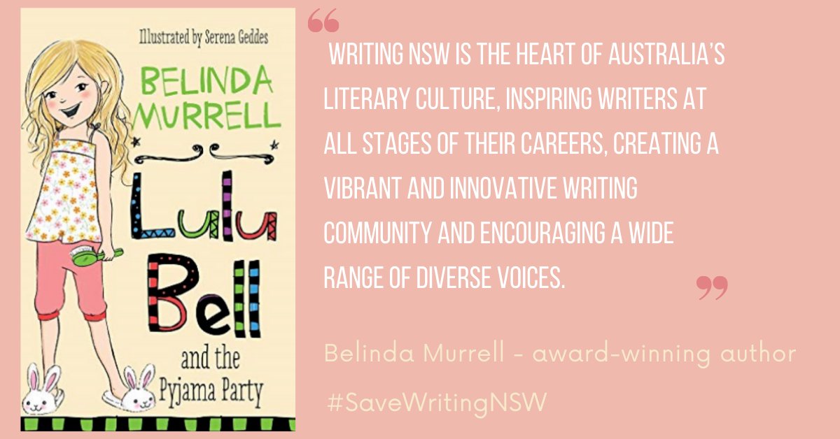 writingNSW's tweet photo. Thank you Belinda Murrell ❤️
#SaveWritingNSW #WritingCommunity #SupportWriters https://t.co/GivJb2owJ6