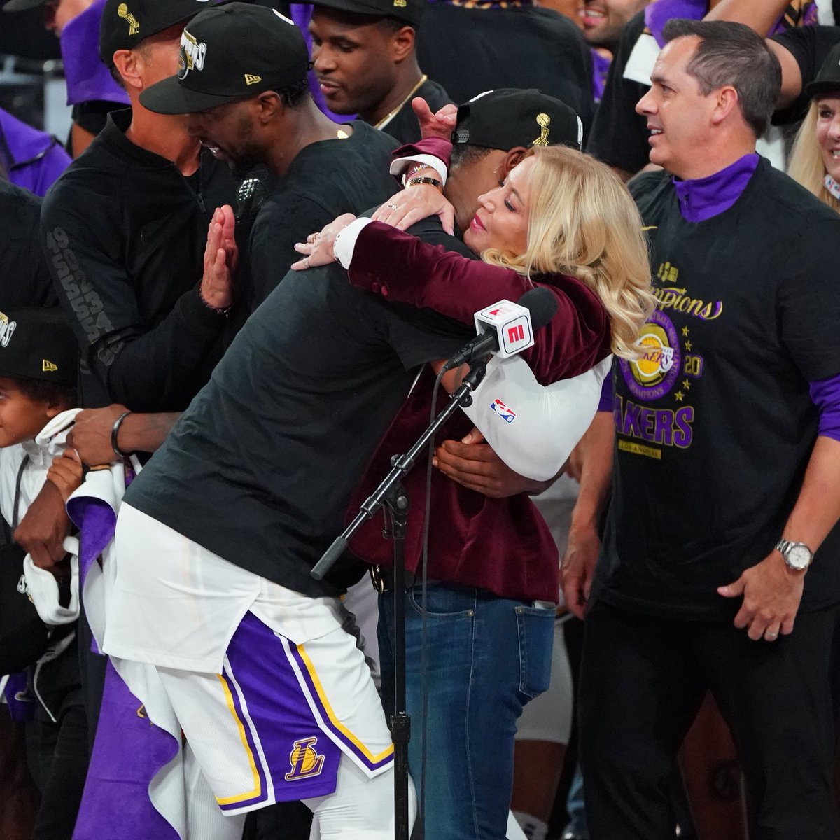 #BossWoman Alert 🚨

Congratulations to Jeanie Buss for becoming the first female owner to win an <a href="/NBA/">NBA</a> Championship 🏆