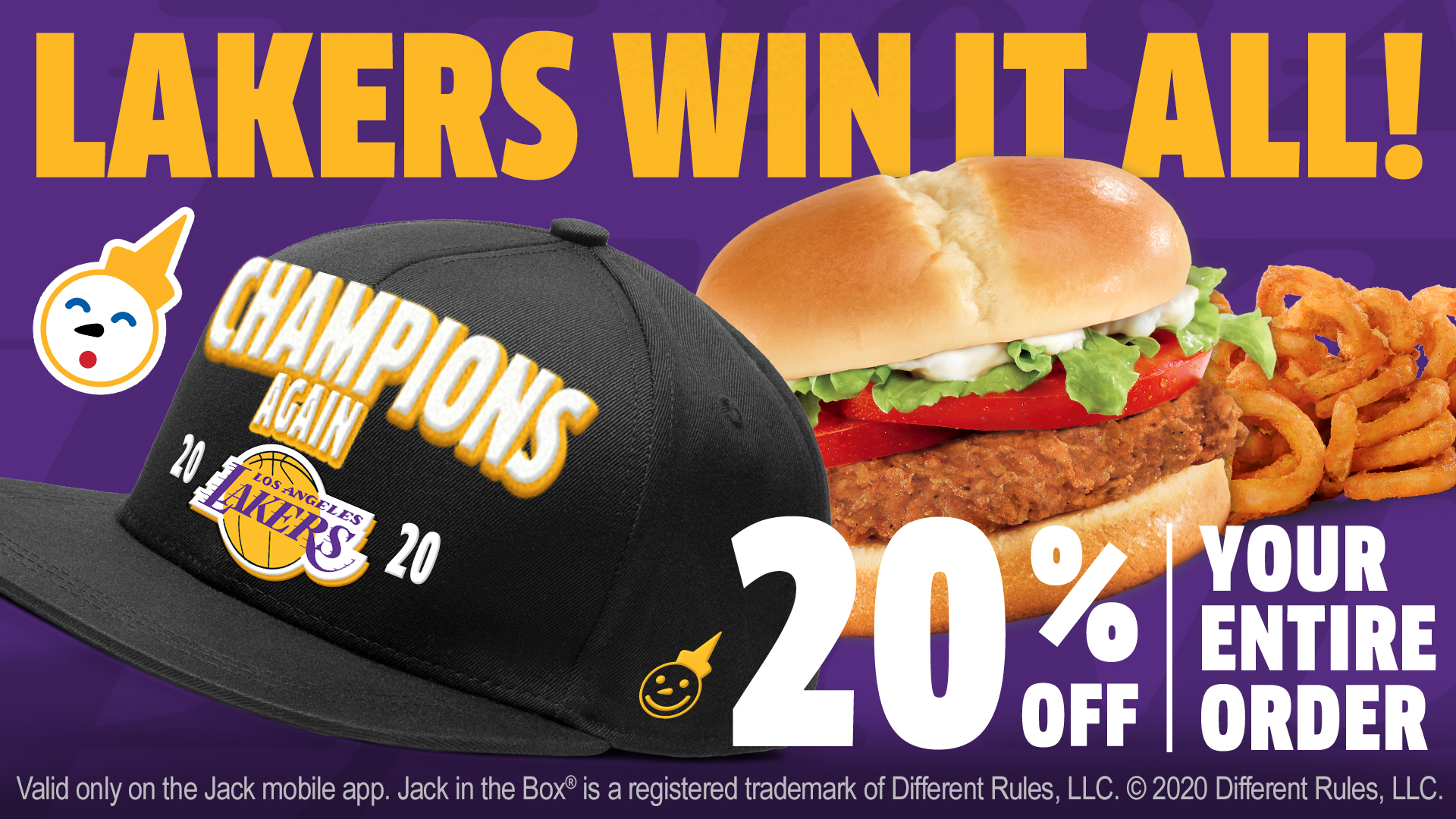 Jack in the Box on Twitter ". Lakers ARE CHAMPIONS!! LET'S GOOOO