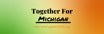 Together4_2020's tweet photo. #TogetherForMichigan Voters - here is what you need to know: 
 - The deadline to register to vote by mail is October 19th!
 - You can vote early in person from 9/24 until 11/2.
 - To vote absentee by mail, apply by 10/30. Absentee ballots must be received by Election Day! https://t.co/ERapz6tQjR