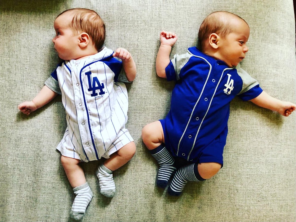 The littlest Dodgers Fans of All -Josephine &amp; James, 
The last time the Dodgers won the World Series was the year their mother was born - 1988. It is time! <a href="/dodgers/">Los Angeles Dodgers</a> <a href="/Joe_Davis/">Joe Davis</a>  <a href="/OrelHershiser/">Orel Hershiser</a> 

#adventuresofemptynesters #GoDodgers #DodgerBlue #DodgerFan #DodgersForever