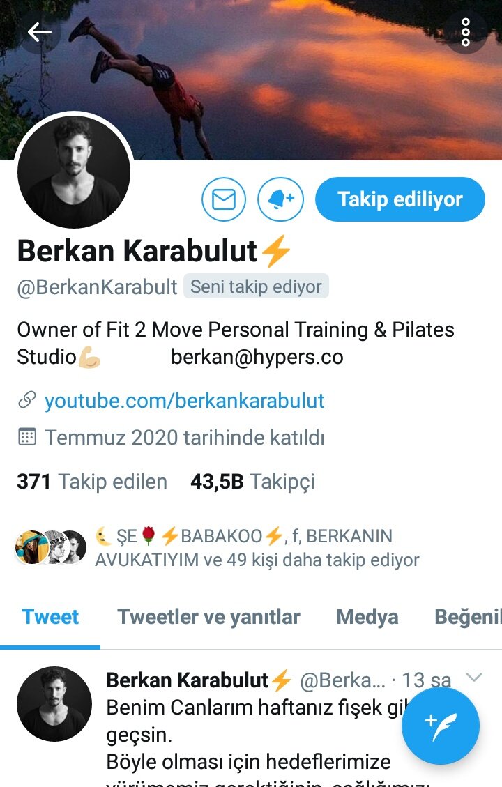 Dünyanın en güzel bildirimi geldi favorim olan uğruna gecelere kadar uyuyamadigim adam beni takip etti 
#Survivor #BKFC