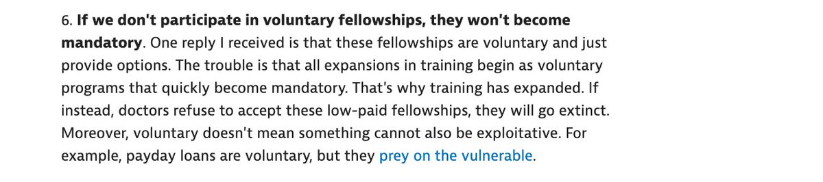 6. The less we participate in these fellowships, the less change they will become mandatory