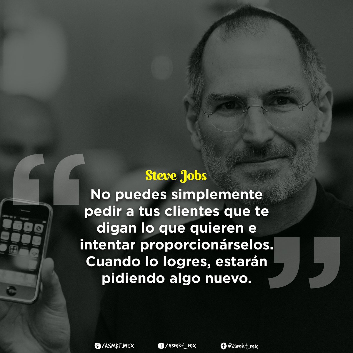 asmkt_mx's tweet photo. Steven Paul Jobs, nace en febrero de 1955 en Palo Alto California.
#SteveJobs #Apple #iphone #mac #marketing #negocios #frases #frasedeldía #creativos #emprendedores #emprendedoresonline #pymes #pymesméxico #méxico #mentecreativa #branding #BeCreastive #Búnk3r #ASMKT https://t.co/vO56L8Af2a