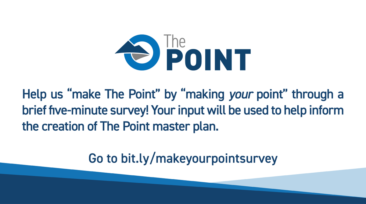 thepointutah's tweet photo. This is the last week to help us #MakeThePoint by "making your point" through our statewide survey. Your feedback will be used to help inform the creation of a site master plan. The brief, 5-minute survey will be open through Friday, October 16, 2020.
https://t.co/1mEEn2ApZp https://t.co/6AnEfJD8YQ