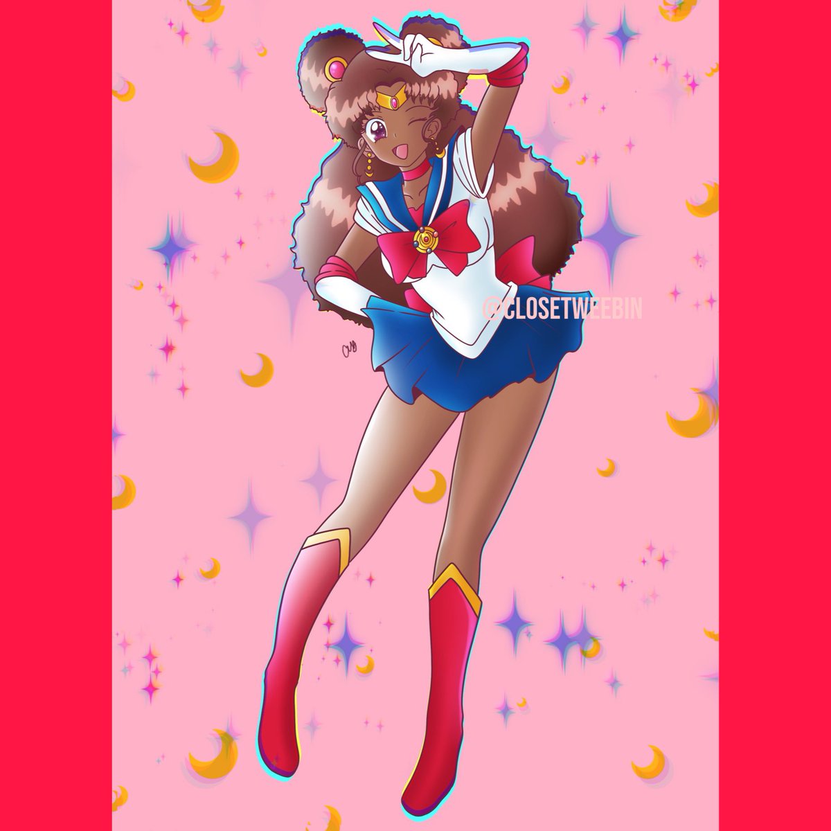 calirokidoki's tweet photo. Dark skin #sailormoon is just β¨ she came out so cute ππ #fightlikeagirl #sailorscout #blacksailormoon #sailormoonredraw #sailormoonart #SailorMoon https://t.co/aBi31Eb6fw