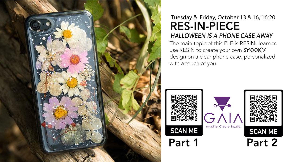 TUESDAY! Learn to create your own personalized clear phone case with resin!