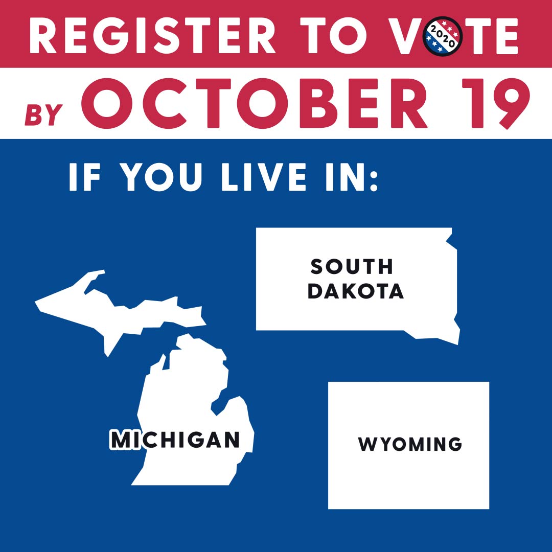 Do you live in one of these 6 states? 
You only have a week left to get registered to vote! Now is the time to figure out your voting plan— and we have a video for that.

Already registered? Send this post to three friends and make sure they are too. 

youtube.com/playlist?list=…