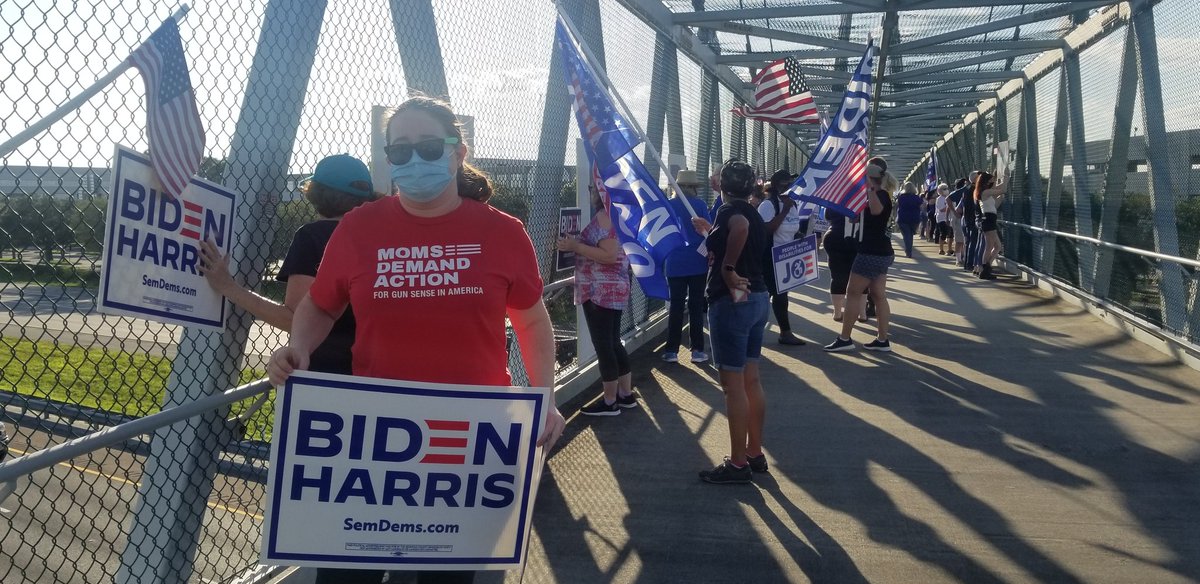 Biden Rally on the bridge before Sanford. #BidenHarris2020 #MomsAreEverywhere #FlipItBlue