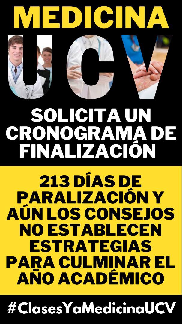 DaniGarcia03's tweet photo. Después de 213 días de cuarentena, las autoridades de la Facultad de Medicina de la UCV aún no han hecho un nuevo cronograma para que terminemos este año.
#ClasesYaMedicinaUCV https://t.co/GGeTPyhFv5