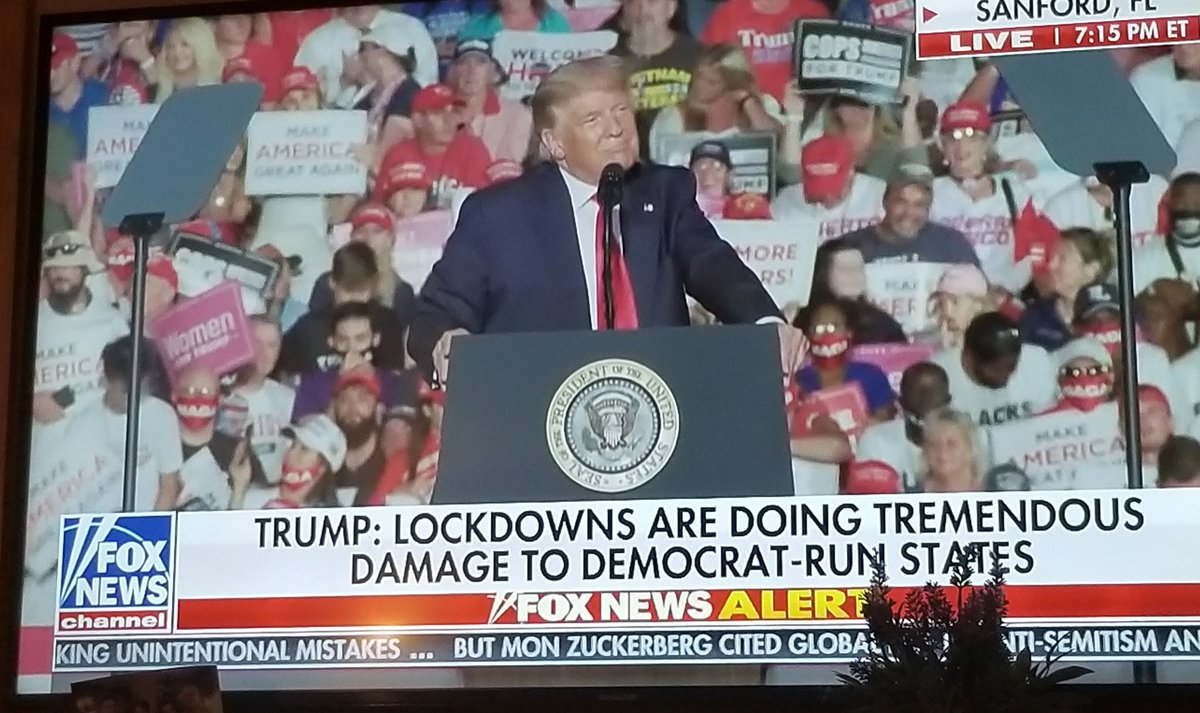 One week after having a disease that has shut down world economies & President @realDonaldTrump looks & sounds Great!

#MAGA 
#Trump2020LandslideVictory 
#TRUMP2020ToSaveAmerica 
#Trump2020KAG