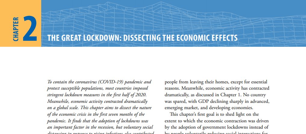 Have lockdowns been bad for the economy?A new report from the International Monetary Fund has a very interesting answer to the question 1/n