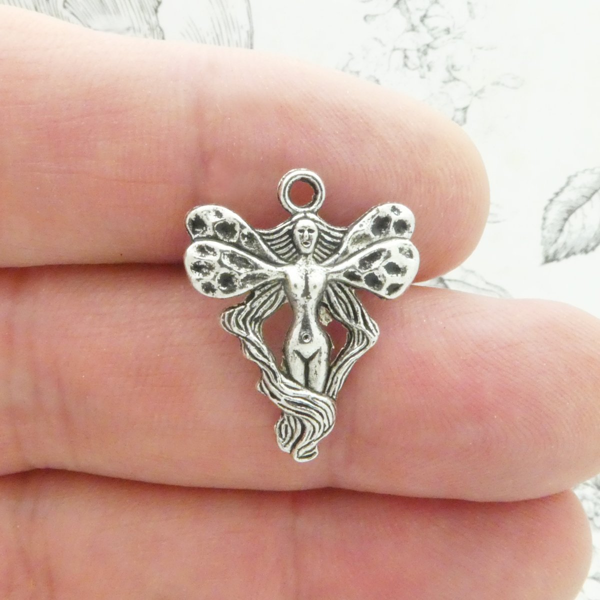 Excited to share the latest addition to my #etsy shop: 8 Silver Fairy Charms for Jewelry Making 23x19mm by TIJC SP0783 etsy.me/3iPMD1L #silver #beading #fairycharm #fantasycharm #mysticalcharm #fairytalecharm #misticalcharm #fairypendant #angelcharm