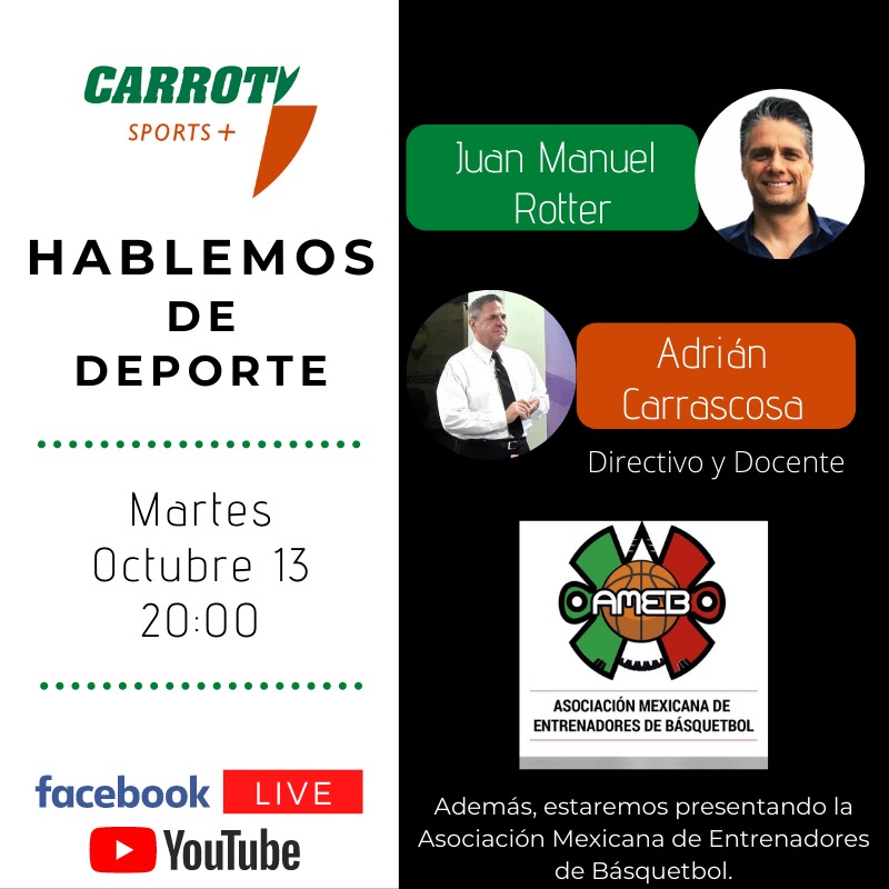A partir de esta semana "Hablemos de Deporte" en <a href="/CarrotvSports/">Carrotv Sports +</a> va los martes a las 8 pm y para iniciar mañana tendré seguramente una amena charla con Adrian Carrascosa, un profesional en la gestión deportiva con amplia experiencia en puestos directivos y la docencia.