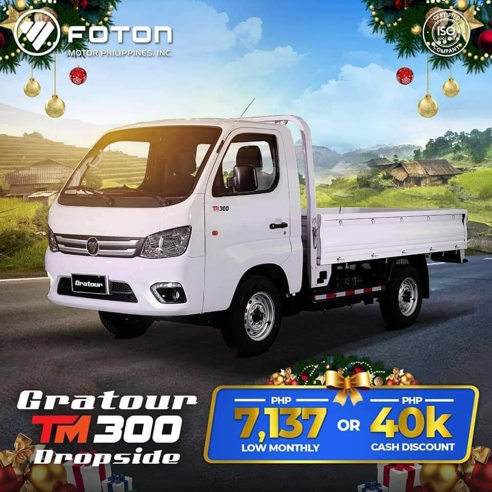 fotonlu's tweet photo. HOLIDAY PANALO PROMO 🤩🎄
Sa bawat byahe para sa negosyo, may maasahan na FOTON Gratour patungo sa pag-asenso! 

Panalo ka sa dami ng choices na swak sa negosyo mo - Dropside, MPV, F-Van, and Wing Van! Avail now with a low monthly or cash discount deal.

#KayangKayaSaFOTON https://t.co/5wX4kqZ8o1
