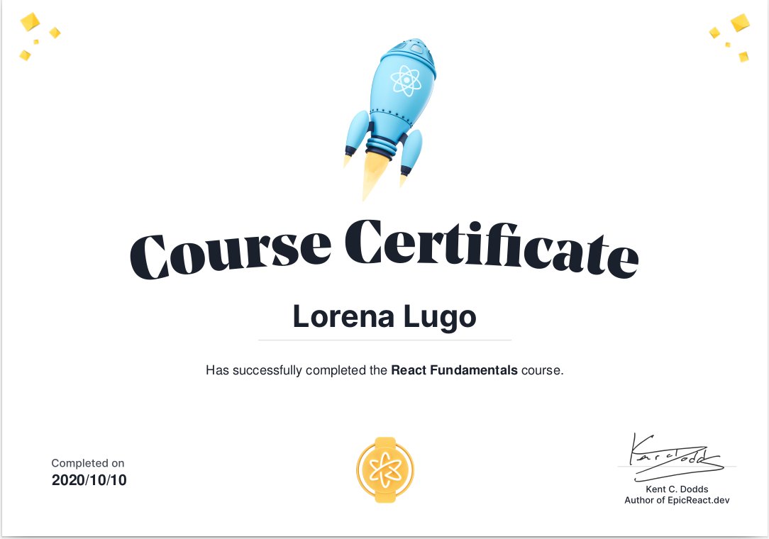 lugot_lorena's tweet image. #100DaysOfCode  Reviewing react basics with @kentcdodds #epicreact, 100% recommended