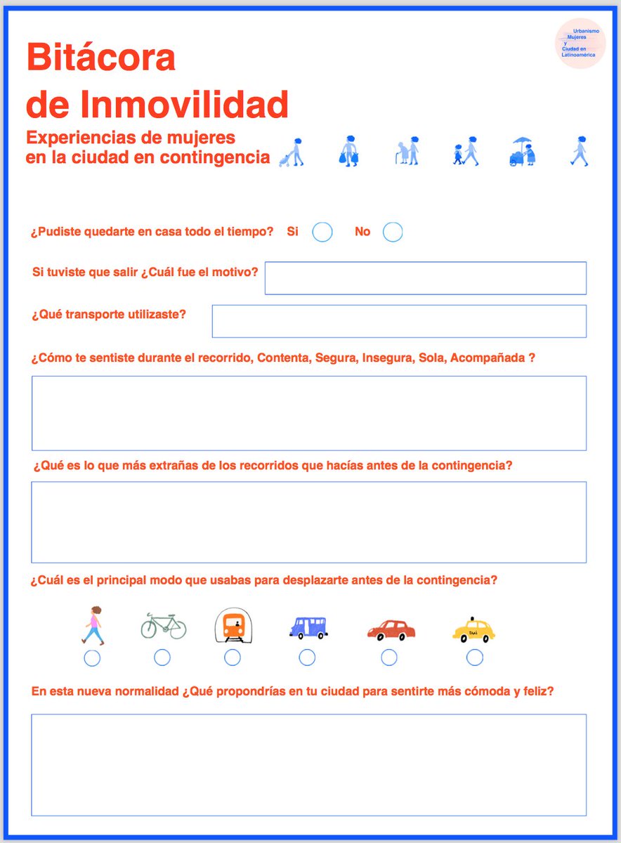 Convocatoria Abierta 📣

Lanzamos la Bitácora de la Inmovilidad, Relatos de Mujeres en la Ciudad #Covid19 

Si quieres unirte a este ejercicio colectivo, descarga en este enlace:  

drive.google.com/file/d/1qImxKG…