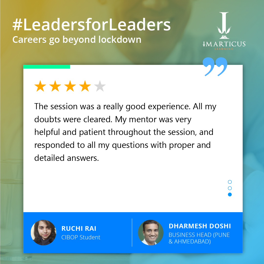 imarticus's tweet photo. #ImarticusLearning takes immense pride in facilitating job placements and helping aspirants achieve their career goals.
Here is what Ruchi Rai our #CIBOP student, said about our leaders who are personally mentoring students.
.
#LeadersForLeaders #testimonials #Imartican https://t.co/siOxjlPvJW
