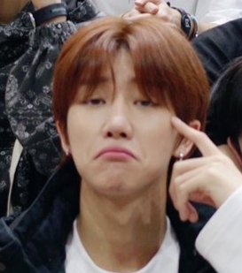 Minghao: "When you're mocking them for whining" kind of face