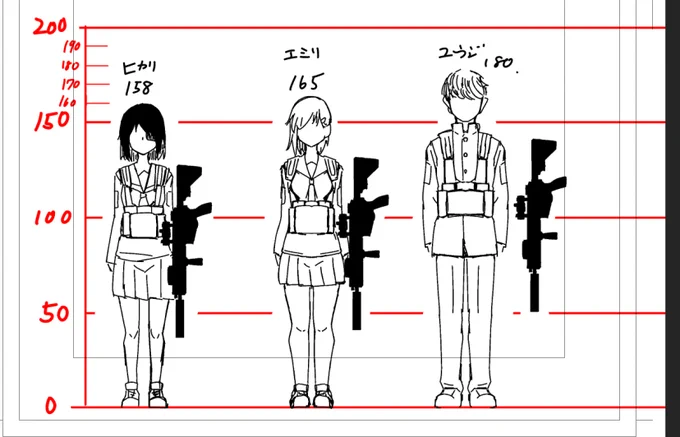 やっぱりこの身長だとカービンを持たせてもでかい 