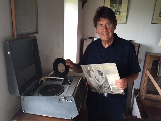 Most days I work with the latest technology. When I was in Jamaica it was back to basics. Vinyl discs, Noel Coward's old auto-change record player &amp; his album collection. All still there at his home. 'Firefly' 1,000 feet up over the Caribbean. Simply marvellous dear boy.