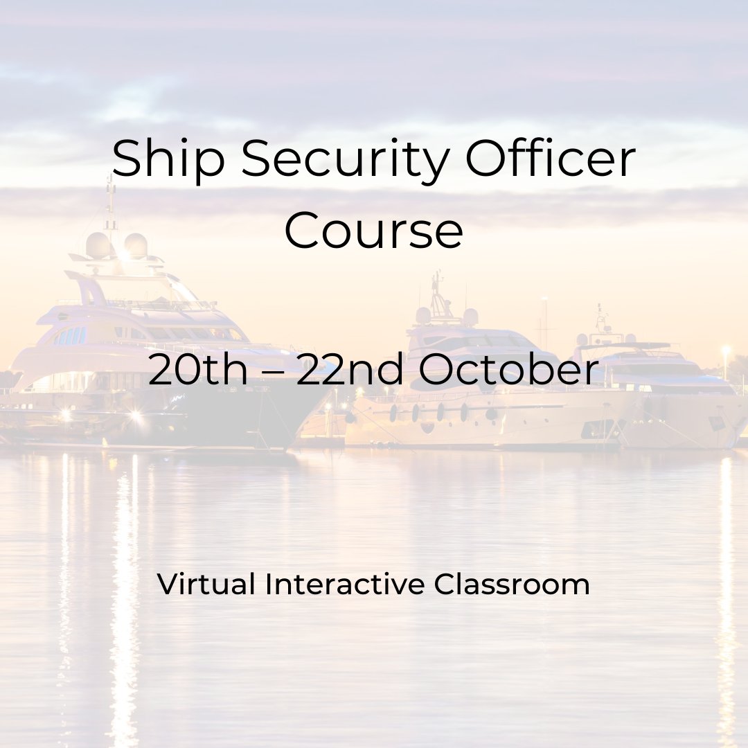 Do you want to become that indispensable crew member; the go-to person for security practices and procedures on board? Only a couple more days to book the next virtual interactive classroom course: SHIP SECURITY OFFICER 20th-22nd Oct. MI Accredited: thenauticalacademy.net/courses/stcw/s…
