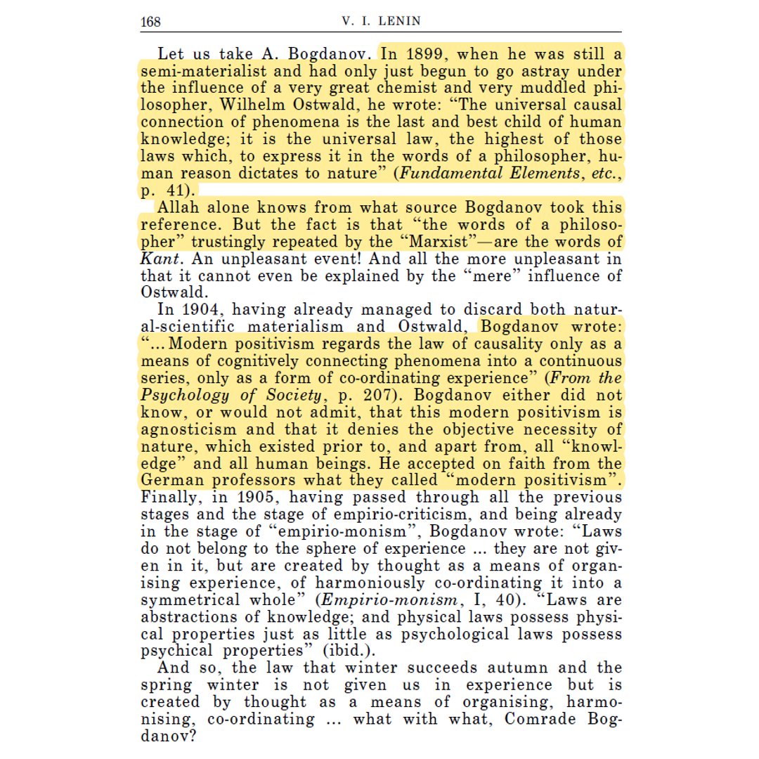 10/n Lenin, saw "dialectical materialism" was losing its ground because of Modern Physics development. He goes on to pass judgments of the physicists of that time. One can read his book "Materialism and Empirio-criticism" to know it well. Here is a snippet from the book.