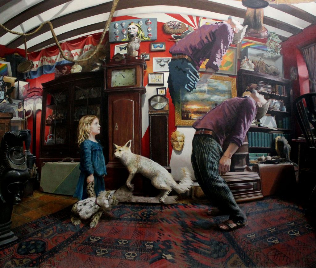 nettculture's tweet photo. Amazing paintings from British figurative painter Will Teather @will_teather at https://t.co/Z05d2A4myF "The Uncanny Valley", oil on panel, mounted on aluminium, 212.5 x 180 cm, 2020, © Will Teather #art #WillTeather #painter #paintings #TheUncannyValley https://t.co/UCxzZ0t5Cp