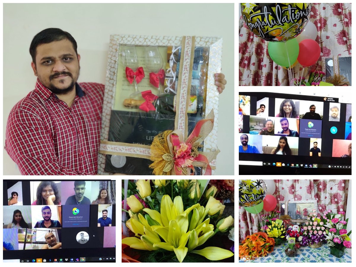 Inscripts's tweet image. It's not everyday we get to celebrate moments like this. Infact its not a celebration of a moment, its a celebration of a decade. Ketan Yekale completed 10 glorious years with us. We had an online party made super fun by standup comedian Rakesh Addlakha and all our associates.