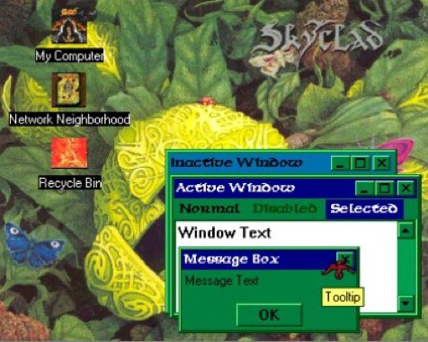 maxbittker's tweet photo. Black Metal Windows 98 Themes https://t.co/fZBSSeJTC9