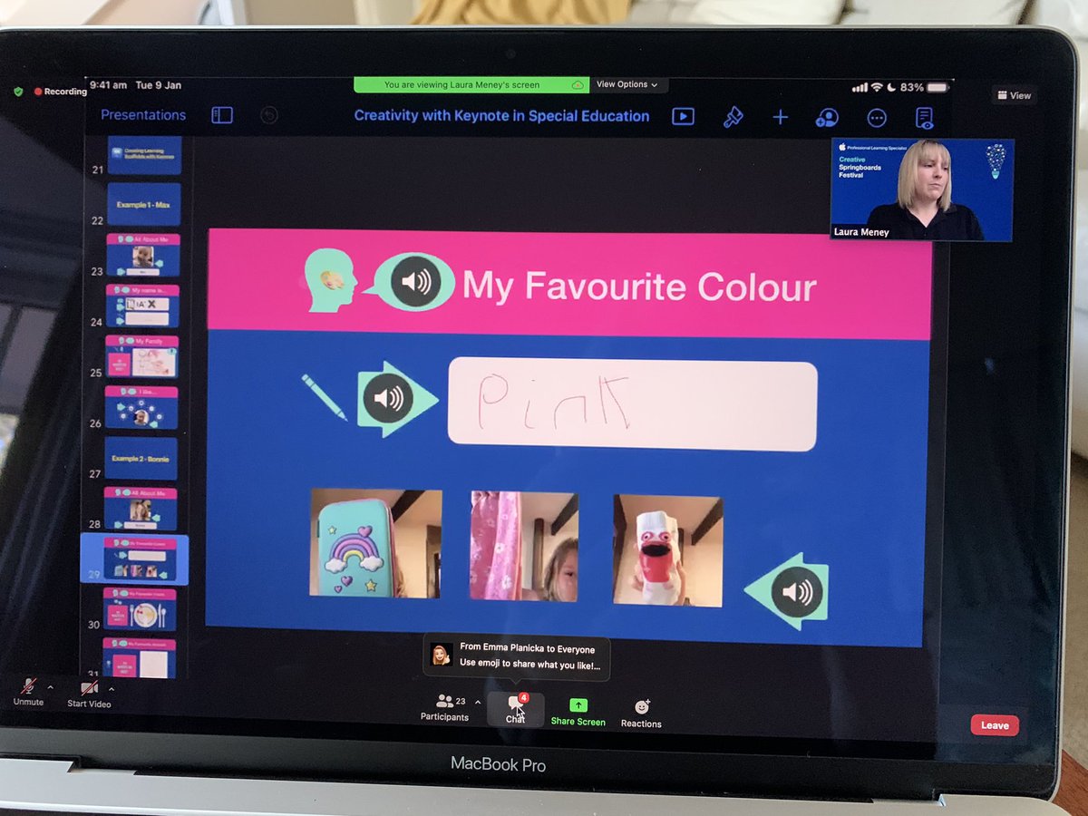 So much you can do with #keynote to engage and empower our children with special learning needs. Such a great session! Thanks so much <a href="/laurameney/">Laura Meney</a>! Loads I’m going to take away and apply straight away! #creativespringboards