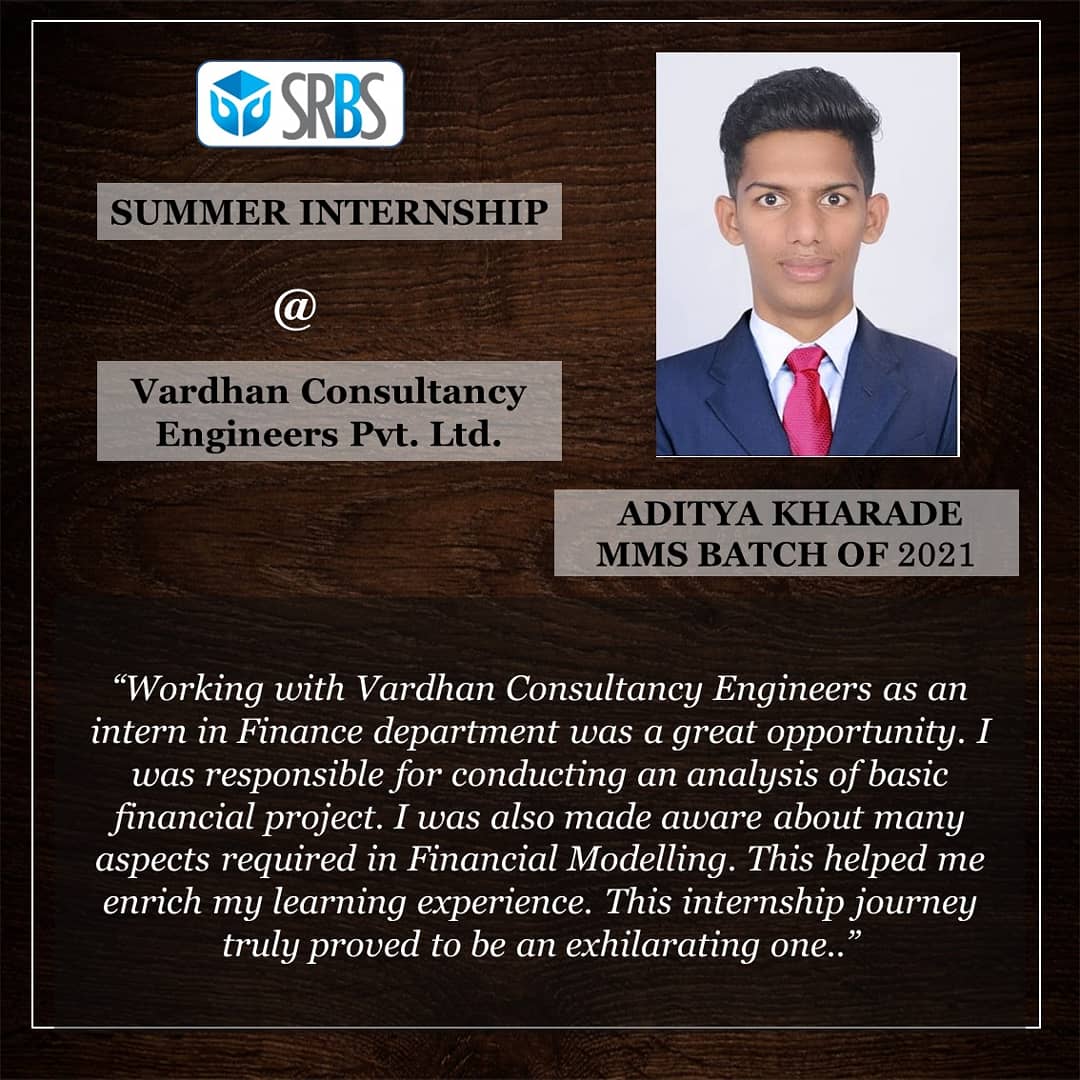 srbs_edu's tweet photo. Read Aditya Kharade's Summer Internship Experience at Vardhan Consulting Engineers PVT. LTD.
#financialmodeling
#financialanalysis #financialproject #srbs #sgrfoundation #opportunity #analysis #learning #internship https://t.co/krHfNOOqWs