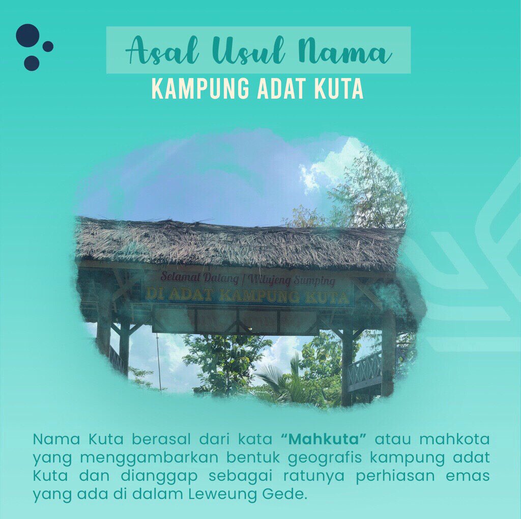 mahkutabumi's tweet photo. Kira-kira apa yaa asal usul nama kampung adat Kuta dan fakta dibalik Leuweung Gede? Simak dibawah ini ntuk penjelasan lengkapnya yaa! 🧚♀️
#InsightKuta
#MAHKUTABUMI
#URBANVILLAGE2020
#TELKOMUNIVERSITY https://t.co/lKJSK0lX3j
