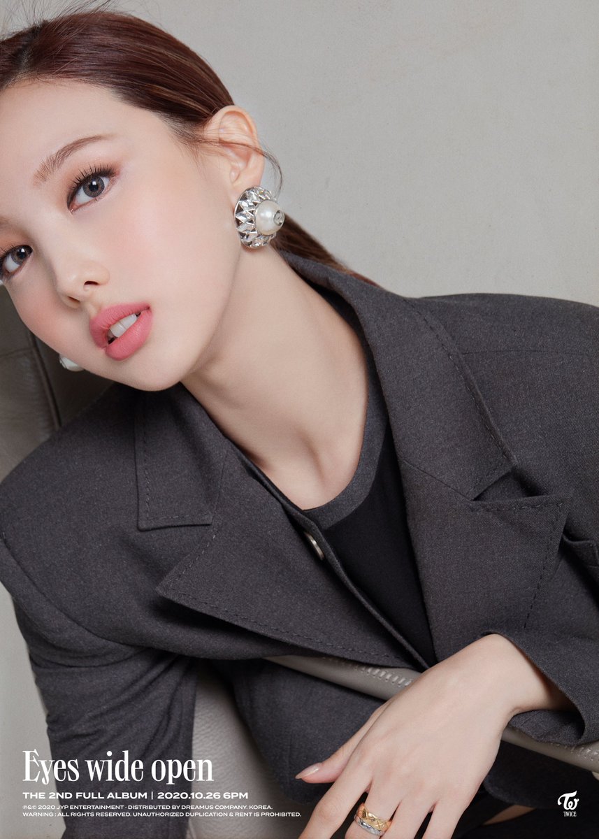 TWICE
THE 2ND FULL ALBUM
Eyes wide open - I CAN'T STOP ME

STYLE Teaser - NAYEON

2020.10.26 6pm in KST
2020.10.26 5am in EST

#TWICE #트와이스 #Eyeswideopen #ICANTSTOPME