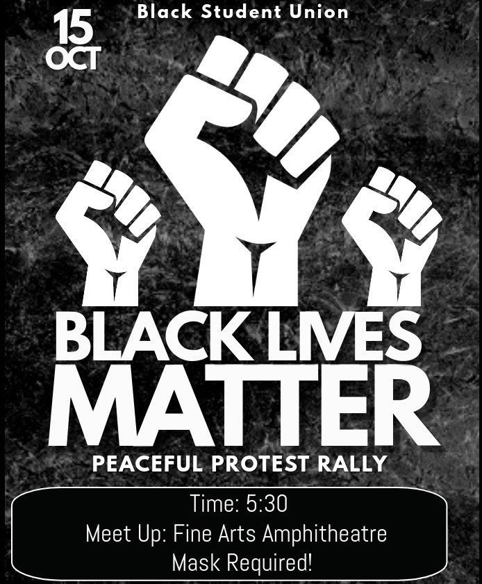 FreedomEastern's tweet image. This week we’ll be making posters in person for the Black Lives Matter March for Justice instead of having our regular weekly meeting‼️ Social distancing and masks will be required 😷💛 Be sure to join Eastern’s BSU this Thursday at 5:30pm in the FAIC Amphitheater! See you soon✊