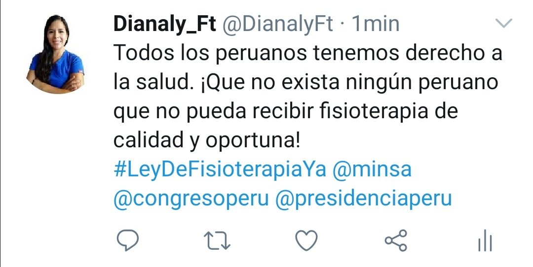 MaraC28854185's tweet photo. Yo apoyo la ley del fisioterapeuta y la creación del colegio de fisioterapeutas en el Perú
#LeyDeFisioterapiaYa
#PL6104 https://t.co/OU046CmGrc