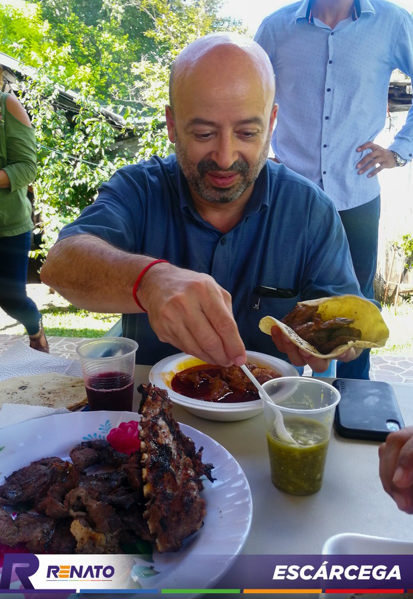 Entre deporte y reuniones, a los asistentes al <a href="/PT__Campeche/">Partido del Trabajo Campeche</a> #Escárcega les agradezco sus porras, abrir micrófono sin miedos ni imposiciones, como debe de ser. A la familia Bolaños,el borrego asado y esa barbacoa ¡estuvieron deliciosos! gracias por su hospitalidad y sazón.
Renato