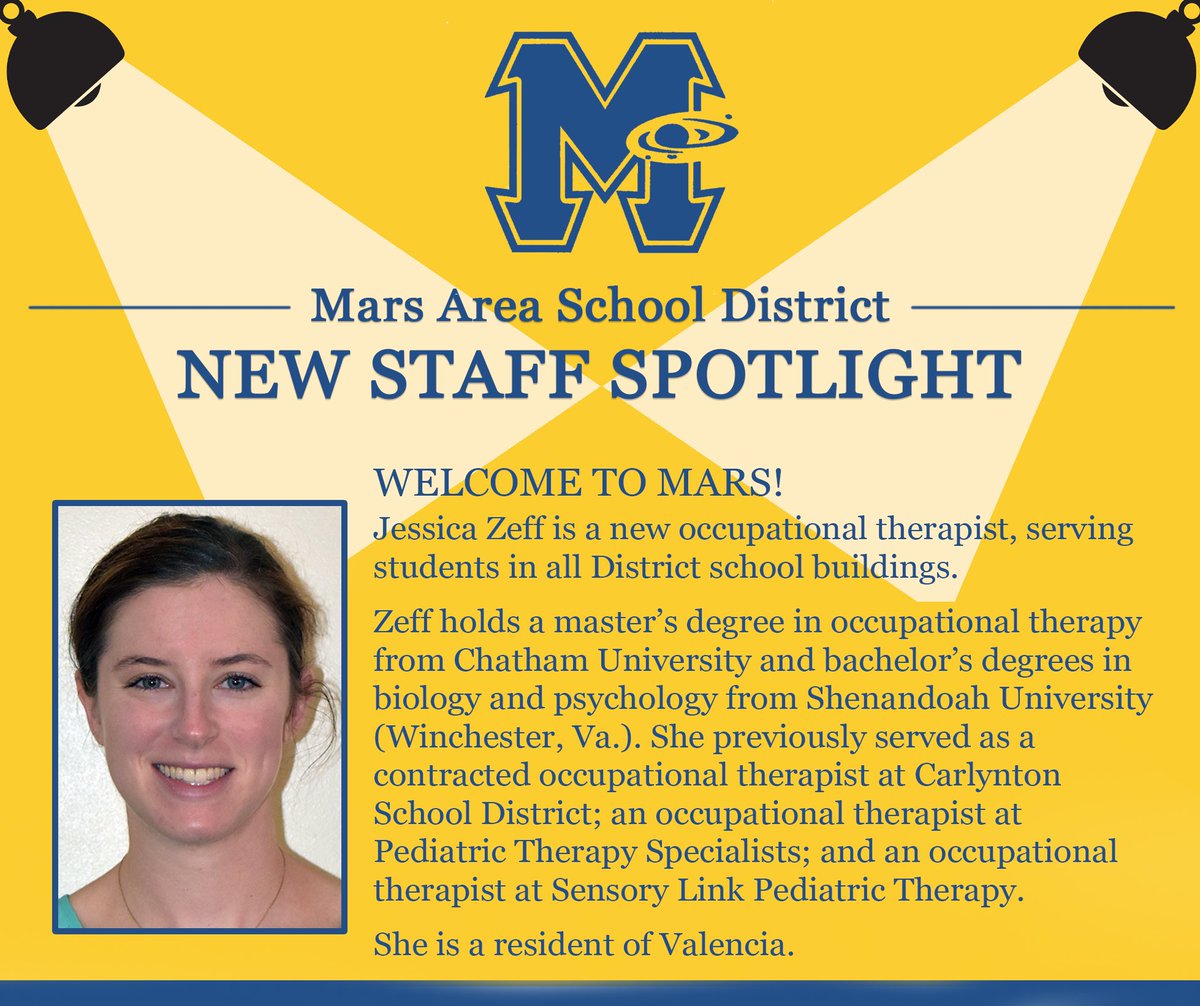 MarsAreaSD's tweet photo. 🍎💙💛 #welcometomars #marsarea #newstaffspotlight https://t.co/y4g0mQR8sQ