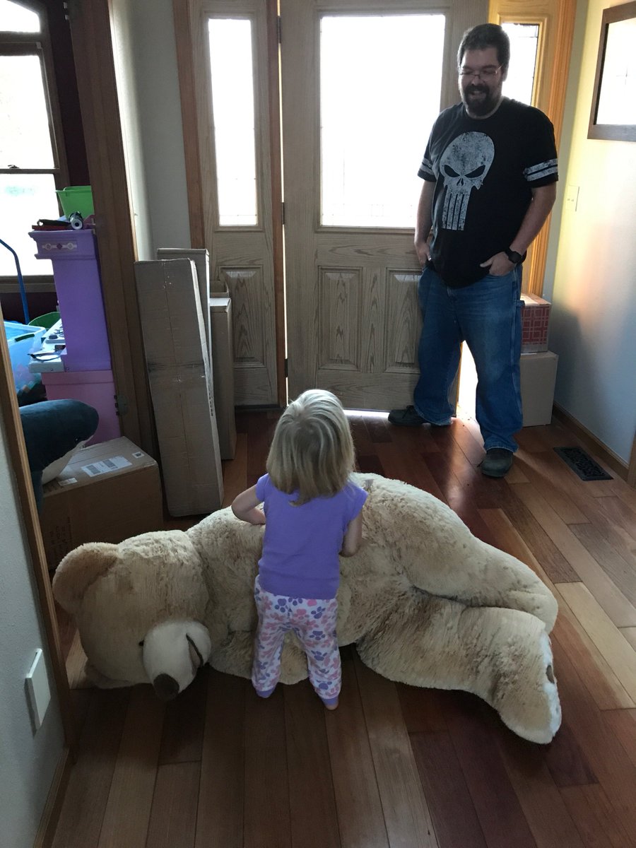 One time I went down to the city to see my shrink, and while I was there I found out my niece wasn't feeling well. Also I think it might have been close to her birthday. I bought her this huge teddy bear at CostCo. My sister dreads her children's birthdays because of me.