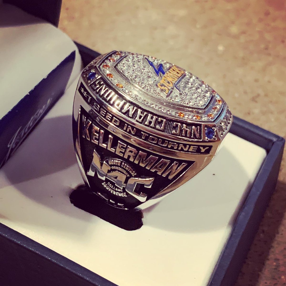 Opportunity34's tweet photo. @MATC_MBB coaches are the kindest human beings.  After having their championship hopes soured by COVID, they gave their team these beautiful championship rings.  We were honored to receive one in memory of Will and his impact #family #uncrownedkings #34strong https://t.co/3jho6yFuRm